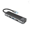 Miniatyrbilde 6 av 6: USB C HUB 4K 30Hz Type C til HDMI 2.0 RJ45 USB 3.0 PD 60W Adapter