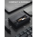 Miniatyrbild 6 av 7: Credit Card Holder  RFID Blocking Bifold Wallet Men's Wallet with Coin Compartment and Banknote Compartment