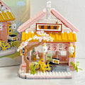 Miniatyrbilde 3 av 9: Kreativ Blomster Hus Bygning Klosser Leker Jernbane Kirsebær Blomster Modell Klosser Mini Klosser Leker
