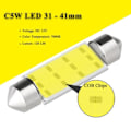 Pikkukuva 6 / 6: 1 PCS C5W  Festoon  LED polttimot COB 12SMD 12V 7000K valkoinen auto sisustus kupoli luku ajokortti kilpi valot