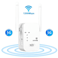 Miniatyrbild 5 av 5: 2,4G 5Ghz Trådlös WiFi Repeater Wi Fi Signal Booster 300M 1200Mbps WiFi Förstärkare 5G Wi-Fi Långräckvidd Extender