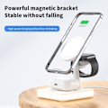 Miniatyrbillede 7 af 8: 4 I 1 Magnetisk Trådløs Oplader Stativ Til iPhone 14 13 12 Pro Max Apple Apple 8 7 6 Airpods  Hurtig Opladning Dock Station