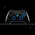 Miniatyrbild 1 av 7: Trådlös kontroller för PS4 PS3 PS2 IOS Android PC Hall Effect 9-color LED lights Vibration effekt PS4 Gamepad