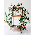 Miniatyrbilde 2 av 11: Kunstig Rose Blomster Rattan Vine Twine Og Fest Bryllup Hjem Gjerde Vegg Dekorasjon