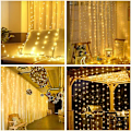 Miniatyrbillede 5 af 8: 3M LED Gardin String Lys Fe Dekoration USB Ferie Garland Lampe 8 Mode