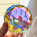 Miniatyrbillede 1 af 6: 80 mm AB Farverig K9 Krystal Diamant Papirvægt Dekorativ Rainbow Maker Prism Glas Diamanter