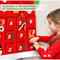 Miniatyrbild 3 av 6: Advent kalender tyg jul hängande hänge tomten filt pynt pyssel advent kalendrar