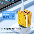 Miniatyrbillede 4 af 8: 4-Port USB C Hurtig Opladning Oplader PD Hurtig Opladning 3.0