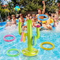 Miniatyrbild 2 av 7: Utomhus Sim Pool tillbehör Uppblåsbar Kaktus Ring Toss Spel Set Flytande Pool Leksaker