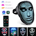 Pikkukuva 7 / 7: Bluetooth APP Ohjaus Smart LED Face Maks Ohjelmoitava Vaihda Kasvot DIY Kuvat