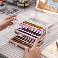 Miniatyrbilde 3 av 5: 3/5Layer Acrylic Srawer Clear Office Organizer Srawer for Desk