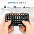 Miniatyrbilde 2 av 9: Bluetooth Tastatur Mini Trådløst Tastatur Mus Fjernkontroll Touchpad