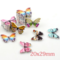 Miniatyrbilde 3 av 9: Sommerfugl Tre Knapper Passform Søm Og Scrapbooking Sying Knapper For Håndverk Gjør-det-selv Blandet