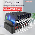 Miniatyrbilde 2 av 7: 150W Universal Multi USB Rask lader 16 Port 3.5A MAX Ladestasjon Stativ