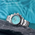 Miniatyrbillede 3 af 10: Rustfrit stål Bezel Mænd Quartz Armbåndsure Luksus Safir Glas Kronograf Ur