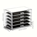 Miniatyrbilde 4 av 5: 3/5Layer Acrylic Srawer Clear Office Organizer Srawer for Desk