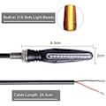 Pikkukuva 7 / 7: Universaali LED Moottoripyörä Kääntö Signal Light 12v IP68 Vedenpitävä Amber Flasher Merkki Blinkeri Taka Valot