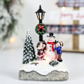 Miniatyrbilde 5 av 7: LED jule landsby ornamenter mikrolandskap harpiks figurer dekorasjon
