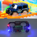 Miniatyrbilde 4 av 10: Jernbane Racing Bor Leke Set Educational DIY Bend Flexible Race Track Elektronisk Blits LED Lys Bil Leker