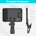 Miniatyrbilde 6 av 7: Minifokus Selfie Lys 60 LED 2200mAh Oppladbar Cell Phone Fill Light 7 Modus 10-Level Lightness, Portable Clip-on Light