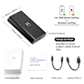Miniatyrbilde 3 av 7: Wireless CarPlay Adapter for Apple iPhone Kablet til Wireless Carplay