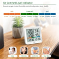 Miniatyrbillede 2 af 6: LCD Digital Termometer Hygrometer Indendørs Udendørs Temperatur Fugtighed Måler Temperatur Og Fugtighedssensor