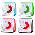 Miniatyrbild 2 av 10: 60 Minuter Tyst Visuell Analog Elev Klassrum Kök Timer Nedräkning Matlagning Management Verktyg