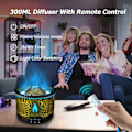 Miniatyrbilde 4 av 7: Eterisk Olje Diffuser Luftfukter Aroma Diffuser Aromaterapi Vulkan Luftfukter med flamme & Volcano Mist Mode 2 Colors Timer
