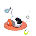 Miniatyrbild 1 av 6: Fjärrkontroll Smart Cat Toy Active Rolling Bil with Replaceable Car,Raddable Wicked Car