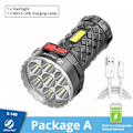 Pikkukuva 5 / 7: Super kirkas taskulamppu Ultra tehokas Led taskulamppu valo ladattava
