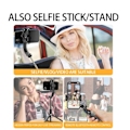 Miniatyrbillede 4 af 8: Gimbal Håndholdt Auto Anti-shake Stabilisator Rejser 360° Roterende AR Intelligent Følgende Bracket