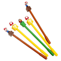 Miniatyrbillede 1 af 7: 24 stykker Skrivepapir Sød Tegnefilm Blød Gummi Sort Neutral Pen Kontor Kulstof Vand Pen