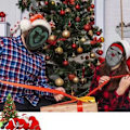Miniatyrbillede 2 af 7: Bluetooth-kompatibel  App Kontrol LED Maske Navidad Carnival Festival Lys