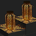 Pikkukuva 6 / 7: Led aurinko valo aurinko riippuva lyhty retro aurinko rauta taide lyhty koriste vintage polku lamppu