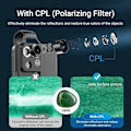 Miniatyrbilde 3 av 6: 200X lomme mikroskop linse med CPL filter LED lys