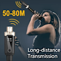 Miniatyrbilde 4 av 6: Trådløst mikrofon system XLR mikrofon konverter adapter UHF automatisk sender oppsett