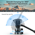 Miniatyrbilde 6 av 7: F 38 Quick Release Fluid Video Head Panoramic Gimbal Head  Avtakbar Håndtak for Stativ Shooting