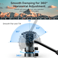 Miniatyrbillede 6 af 7: F 38 Quick Release Fluid Video Head Panoramic Gimbal Head  Aftageligt Håndtag til Stativ Shooting