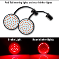 Miniatyrbild 3 av 8: 4PCS 1157 Bullet 2 tum Switchback LED Front Vrid Signal Ljus Glödlampor För Harley Davidson