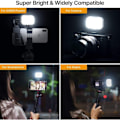 Miniatyrbild 5 av 7: Ultra Mini Rechargeable LED Video Light Justerbar Vlog Light