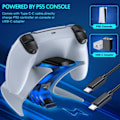 Pikkukuva 7 / 7: Kaksois ohjain laturi PS5 lataus telakka asema Playstation 5 Dualsense ohjaimet USB C kaapelilla