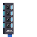 Pikkukuva 4 / 11: USB keskitin 3.0 keskitin USB 3 USB 2.0 usb USB jakaja virta sovitin 4/7 portti useita laajennus 2.0 kytkimellä