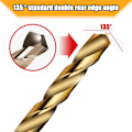 Miniatyrbillede 5 af 8: 50 stykker Høj Speed Stål Ti-belagt Twist Bit Titanium Coated Bor Bits Værktøj