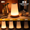 Miniatyrbillede 8 af 9: 13 farve skiftende nat lys RGB fjernbetjening kontrol touch dæmpbar lampe bærbar bord sengen lamper