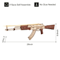 Miniatyrbild 6 av 7: Automatisk gevär AK47 3D trä pistol roliga gör-det-själv bygg block leksaker