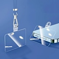 Miniatyrbild 2 av 9: 10 bitar Transparent Mobil Telefon Snöre Remmar Patch Utbytbar Fast Kort Shell Anslutning Hänge Med Lanyard Hål