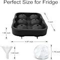 Miniatyrbild 6 av 6: Silikon Is Ball Maker Large 3D Big Round Sphere High Balls Ice Shape Cube Mould Tray