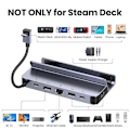 Pikkukuva 2 / 7: Korkea laatu USB C telakka HDMI 4K60Hz RJ45 PD100W telakka Steam Deck Asus ROG Ally Nintend Switch MacBook PC USB 3.0 HUB