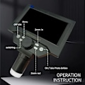Miniatyrbild 4 av 6: 5,5" LCD Digital Mikroskop 1000X 1080P Mynt Mikroskop Förstoringsglas med Ställ Llödning Mikroskop för Elektronik Reparation