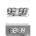 Miniatyrbild 8 av 8: 3D LED Digital Klocka Lysande Mode Vägg Klocka Multifunktionell Kreativ USB Plug-in Elektronisk Klocka Hem Dekoration